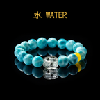 Enhydro石英貔貅-拉利瑪-蜂蠟琥珀手鍊