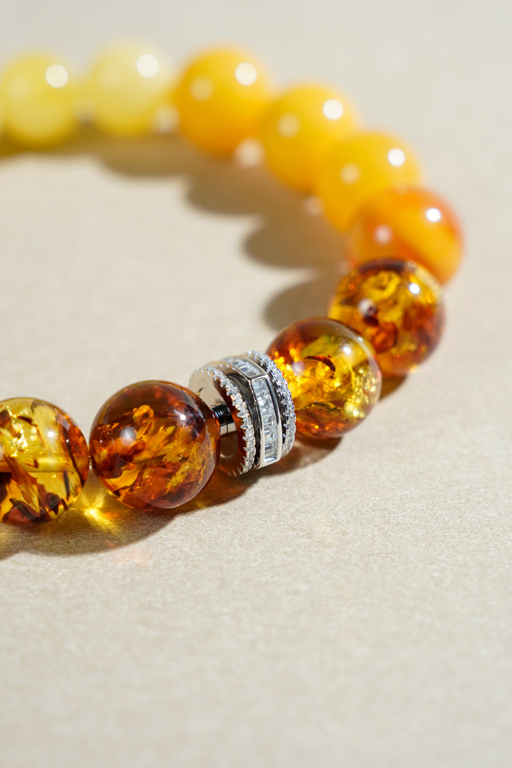 Taiora 五行 · 土生金-蜜蠟手串S925銀 - 五行能量珠寶 - 圖4