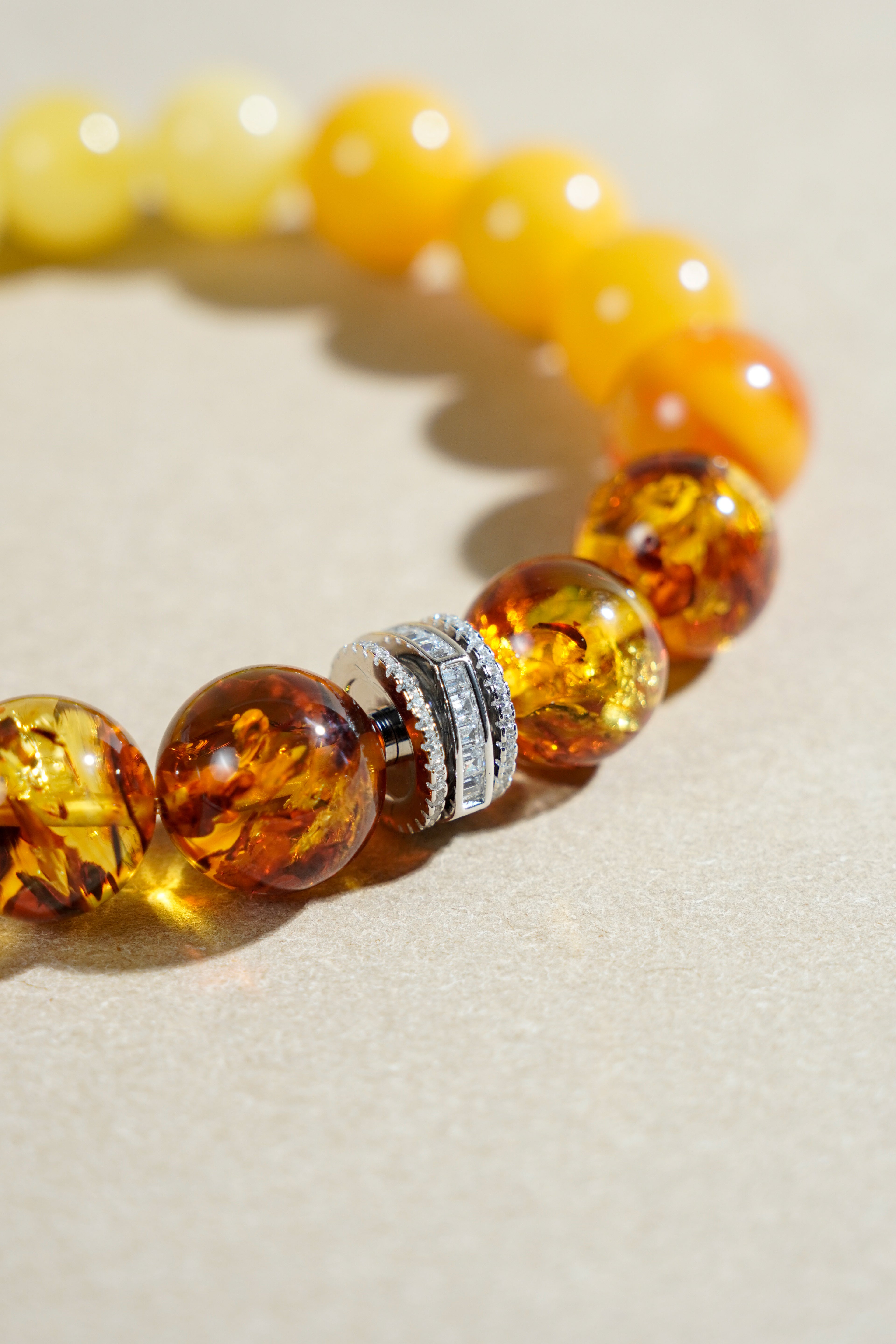 Taiora 五行 · 土生金-蜜蠟手串S925銀 - 五行能量珠寶 - 圖4