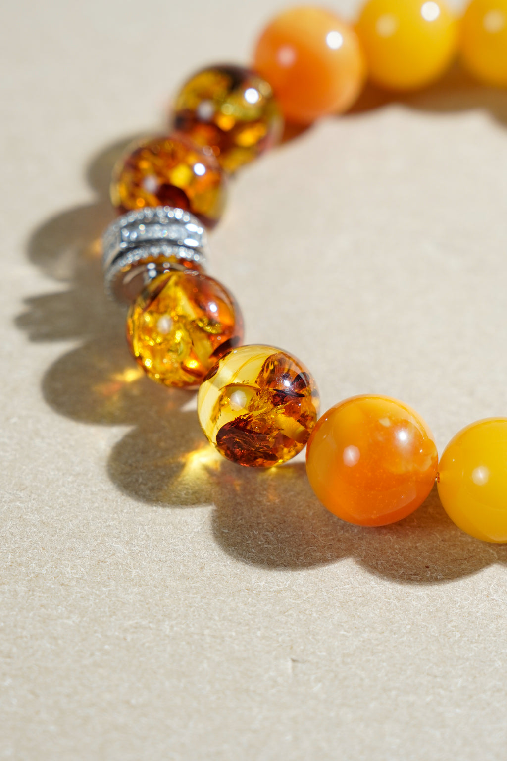 Taiora 五行 · 土生金-蜜蠟手串S925銀 - 五行能量珠寶 - 圖3