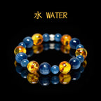 藍晶石花琥珀手鍊