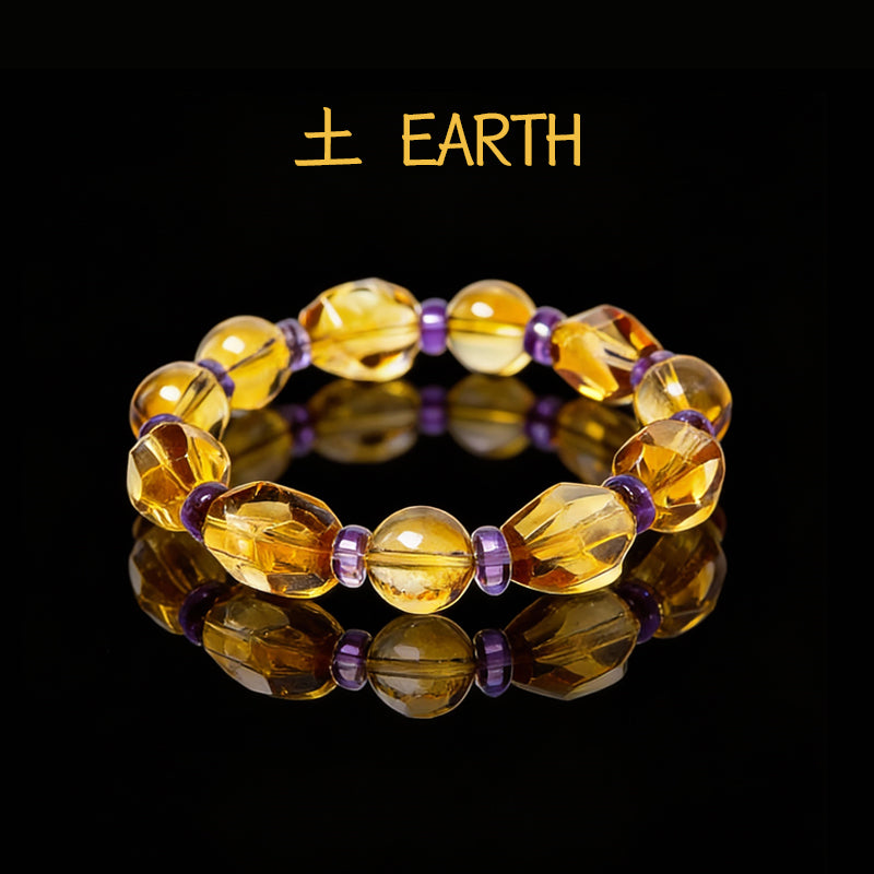 黃水晶-紫水晶手鐲