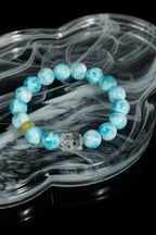 Enhydro石英貔貅-拉利瑪-蜂蠟琥珀手鍊