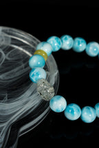 Enhydro石英貔貅-拉利瑪-蜂蠟琥珀手鍊