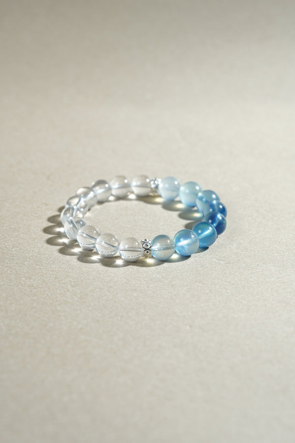 Taiora 五行 · 金生水-白草莓手串S925銀 - 五行能量珠寶