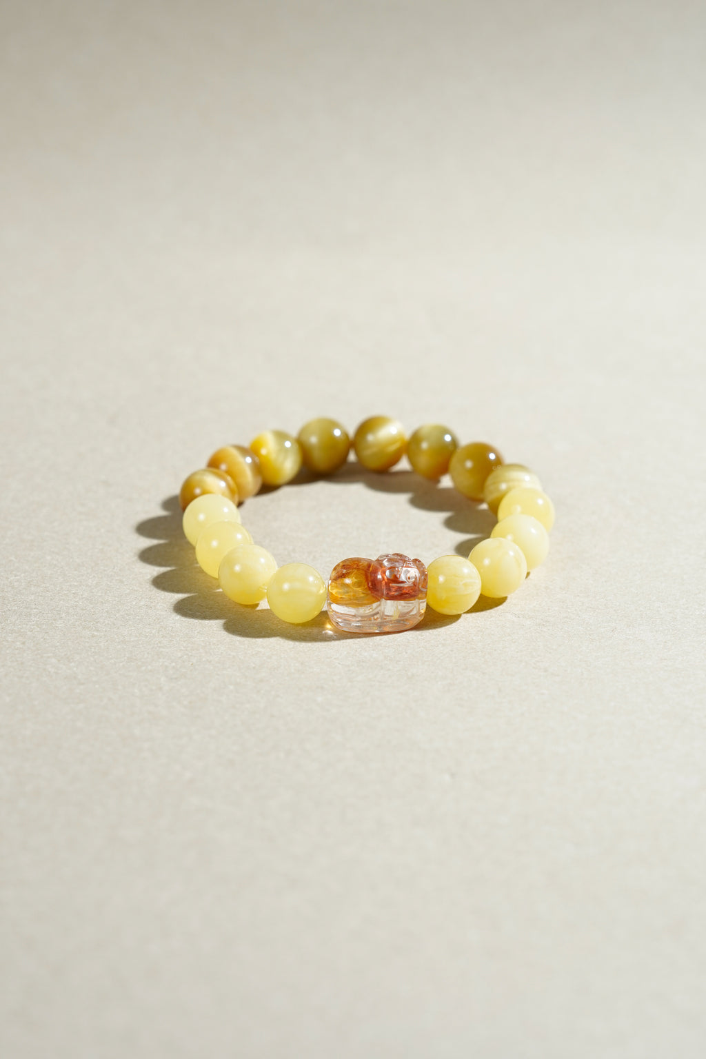 Taiora 五行土生金黃水晶手串 - 天然黃水晶能量珠寶