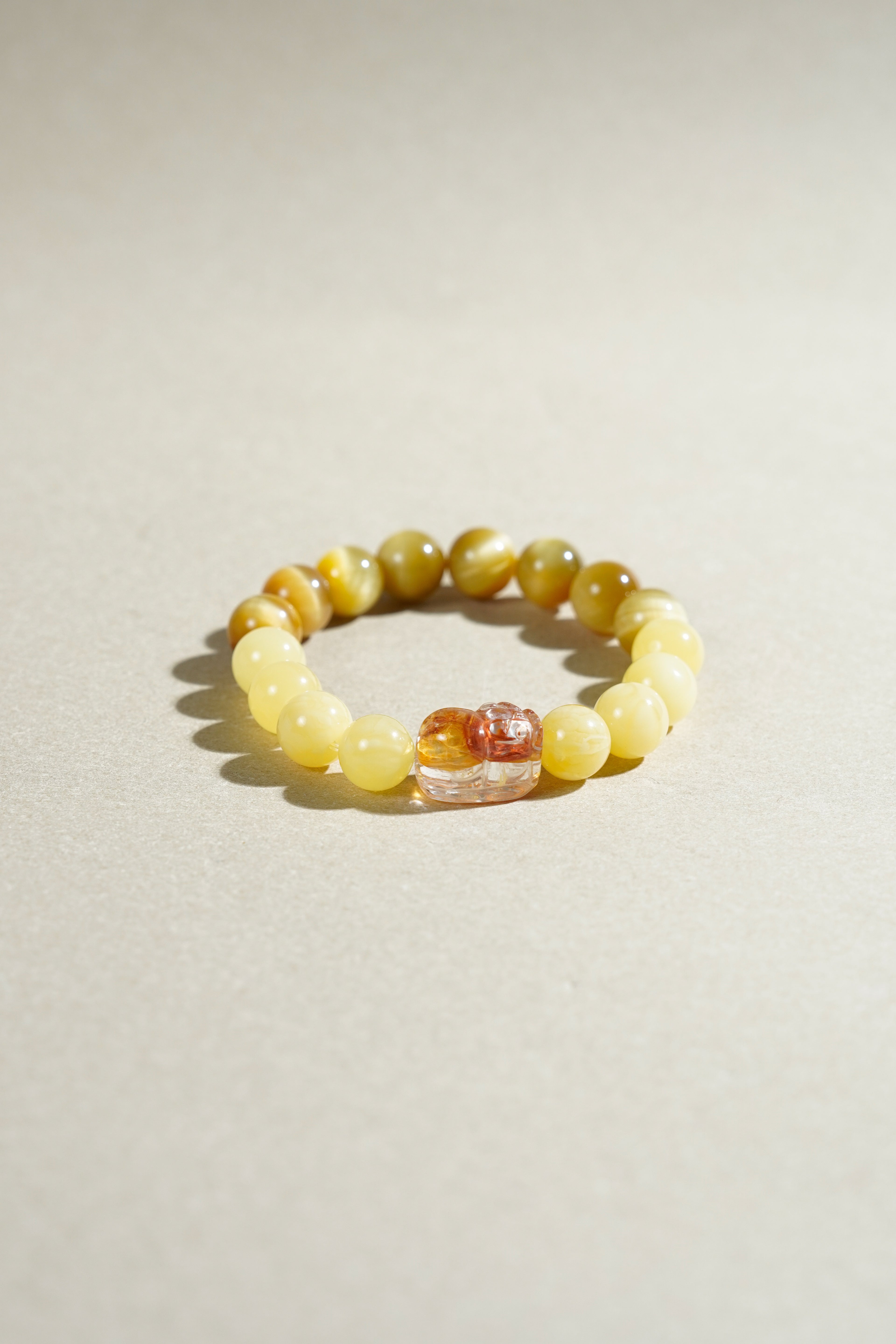 Taiora 五行土生金黃水晶手串 - 天然黃水晶能量珠寶