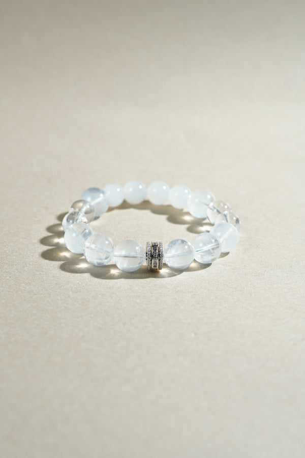 Taiora 五行 · 金-藍針水晶手串S925銀 - 五行能量珠寶