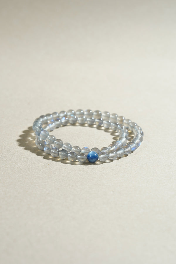 Taiora 五行 · 水-灰月光石手串 - 五行能量珠寶