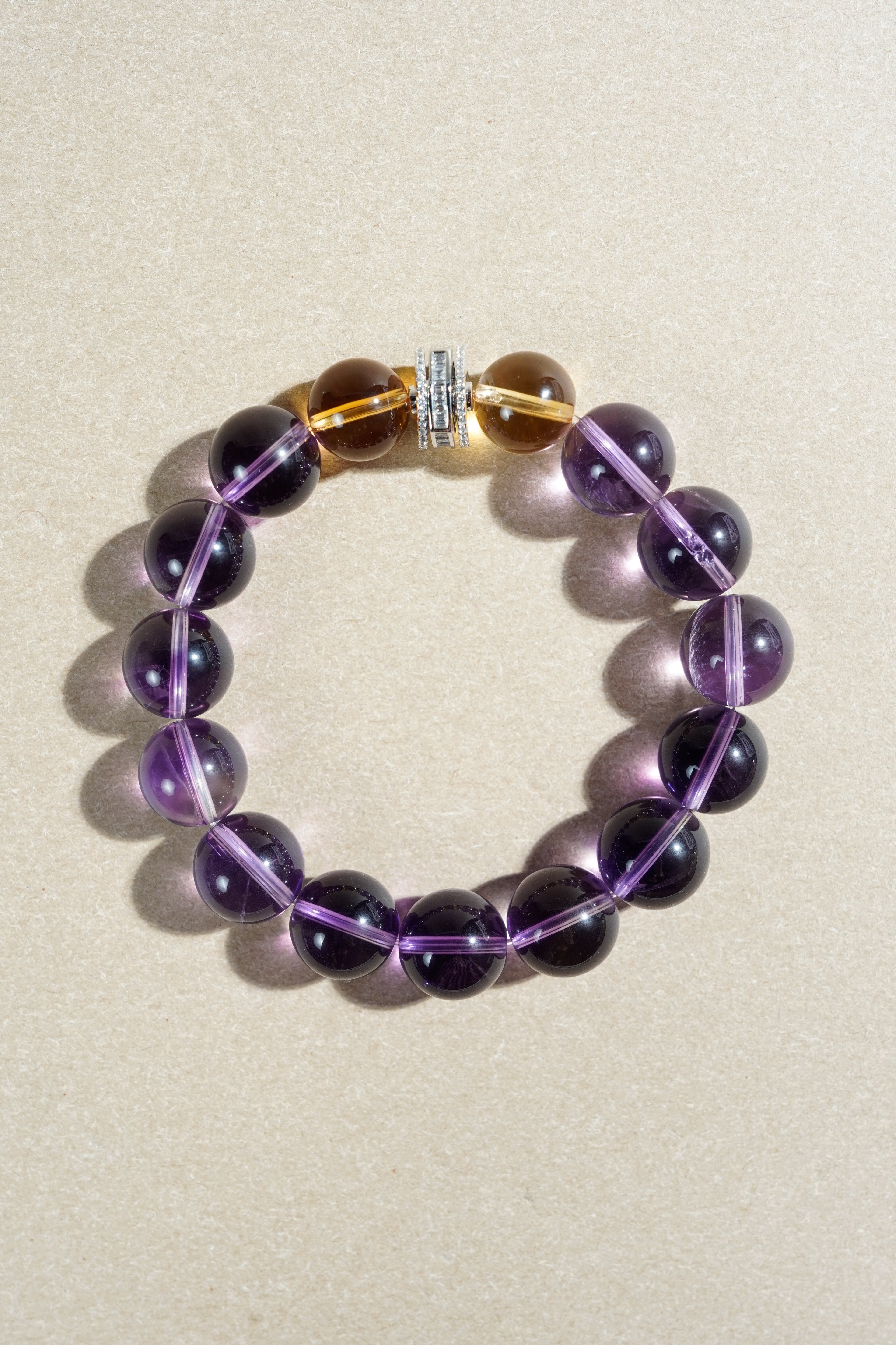 Taiora 五行 · 火生土-紫水晶手串S925銀 - 五行能量珠寶 - 圖2