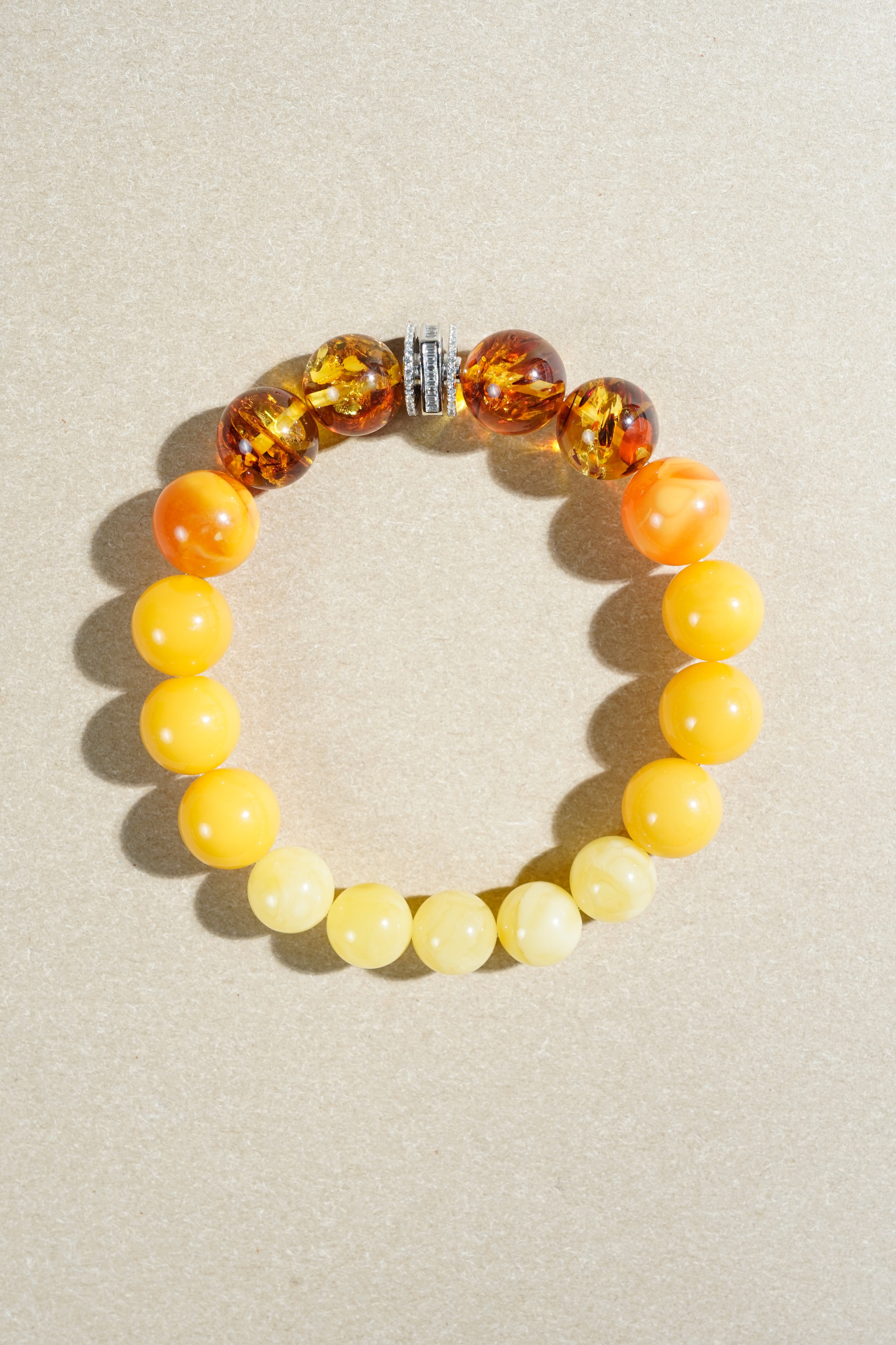 Taiora 五行 · 土生金-蜜蠟手串S925銀 - 五行能量珠寶 - 圖2